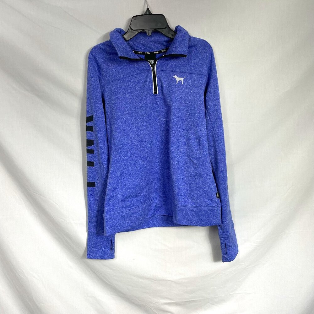 PINK Victoria's Secret Vintage Women's Purple Quarter-Zip Pullover Size M